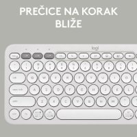 Tipkovnica LOGITECH Pebble Keys 2 K380S, BT, kompaktna, bela