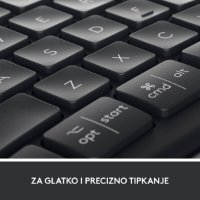 LOGITECH Ergo K860 tipkovnica, ergonomska, brezžična, črna.