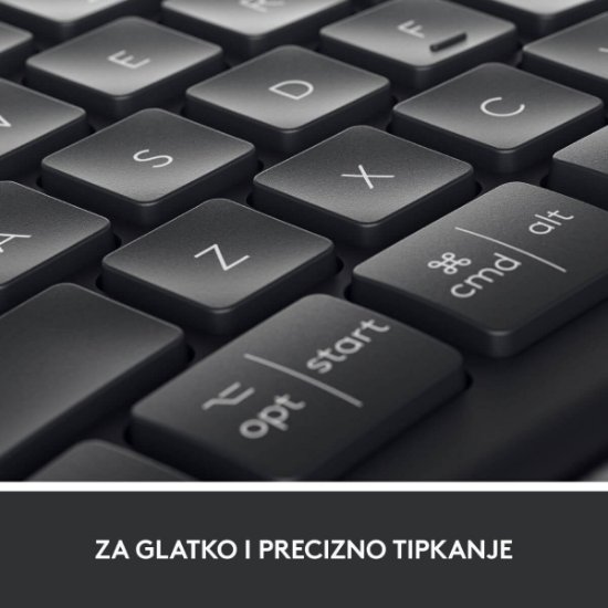 LOGITECH Ergo K860 tipkovnica, ergonomska, brezžična, črna.