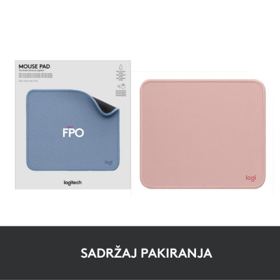 Podloga za miško, LOGITECH Studio, soft, roza