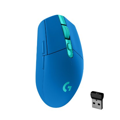Miška Logitech Gaming G305 lightspeed, brezžična, optična, 12000dpi, modra, USB