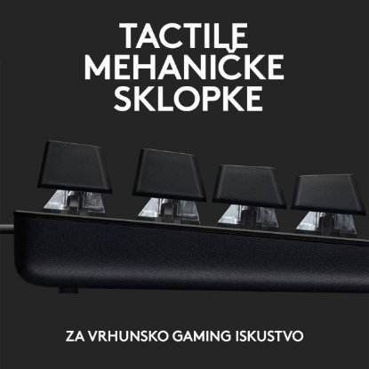 Tipkovnica LOGITECH Gaming G413 SE, mehanička, črna, USB, US layout