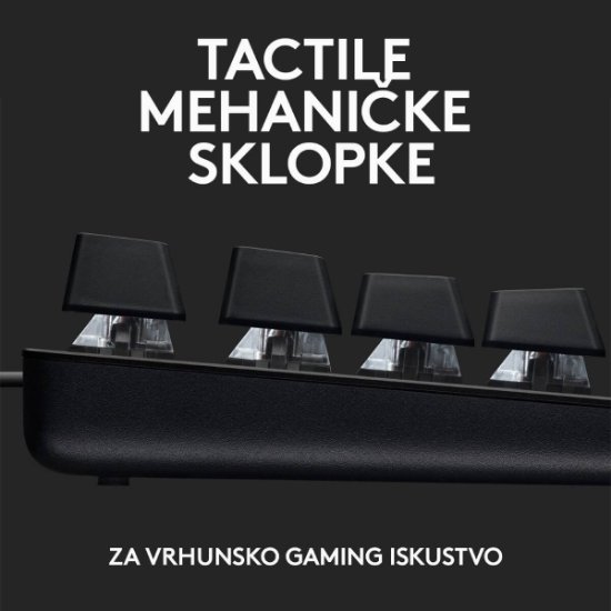 Tipkovnica LOGITECH Gaming G413 SE, mehanička, črna, USB, US layout