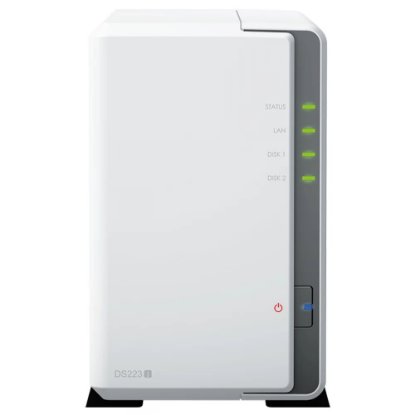 SYNOLOGY DS223j DiskStation 2-bay NAS strežnik, 2.5"/3.5" HDD/SSD, 1GB, G-LAN, 2x USB 3.2