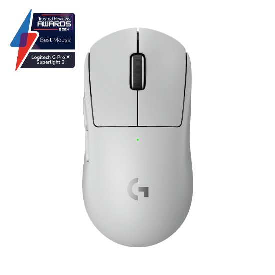 Miška LOGITECH Pro X Superlight 2,brezžična, optična, 32000dpi, bela, USB