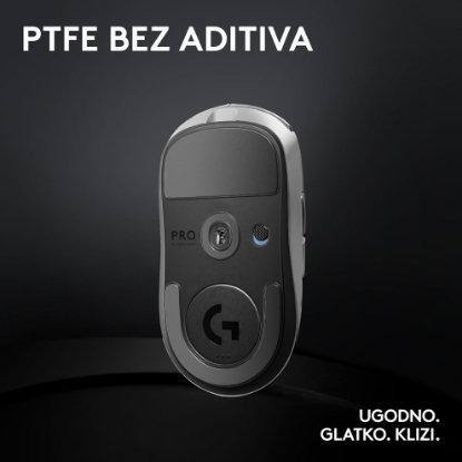 Miška LOGITECH Pro X Superlight 2,brezžična, optična, 32000dpi, bela, USB
