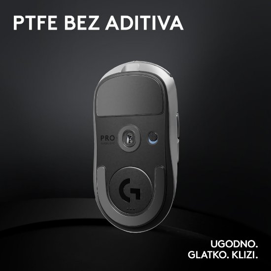 Miška LOGITECH Pro X Superlight 2,brezžična, optična, 32000dpi, bela, USB