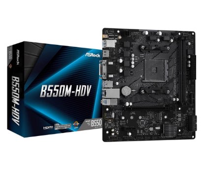 Matična plošća ASROCK B550M-HDV, AMD B550, mATX, s. AM4