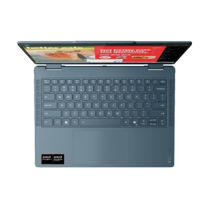 Prenosnik LENOVO Yoga 7 2-u-1 83JR0020SC / Ryzen AI 7 350, 32 GB, 1 TB SSD, AMD Radeon grafika, 14” 2,8K 120 Hz OLED zaslon na dotik, Windows 11, modri.
