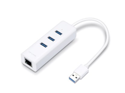 Omrežni adapter TP-LINK UE330, USB 3.0 na G-LAN, 3x USB 3.0