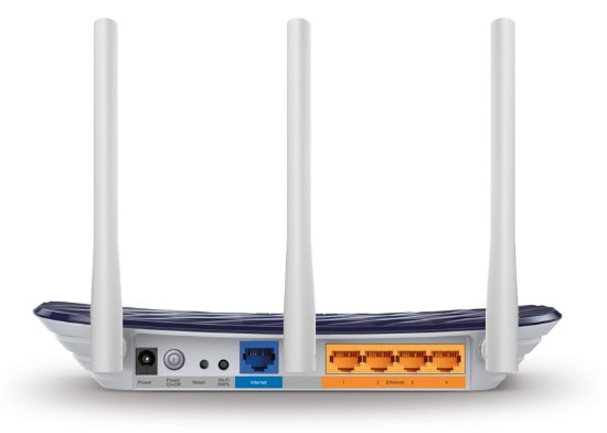 Usmerjevalnik TP-LINK AC750, 802.11a/b/g/n/ac, Dvojni pas Gigabit Archer C20, 2 zunanji anteni, 4x LAN 10/100 + 1x WAN 10/100, USB 2.0, brezžični