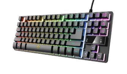 Tipkovnica TRUST GXT 833 Thado TKL Illuminated Gaming Keyboard, črna, USB