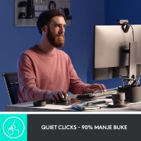 Miš LOGITECH MX Master 3S Performance, laserski, bežični, BT, USB, crni