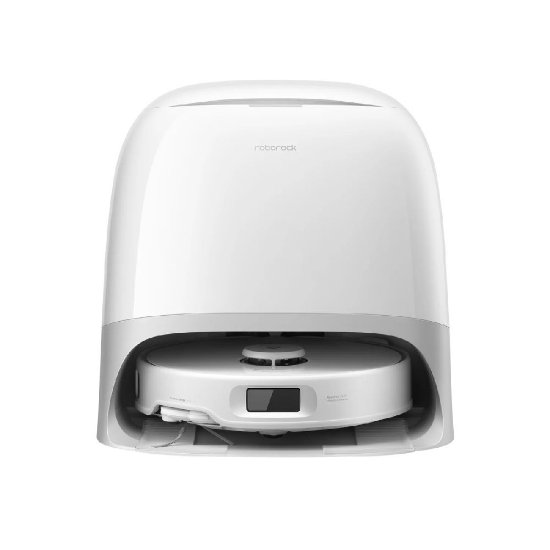 Robotski sesalnik ROBOROCK Q Revo Curv 5a1, postaja za samodejno praznjenje, bel