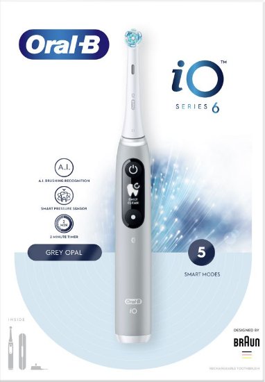 Električna zobna ščetka ORAL-B iO6, Grey Opal