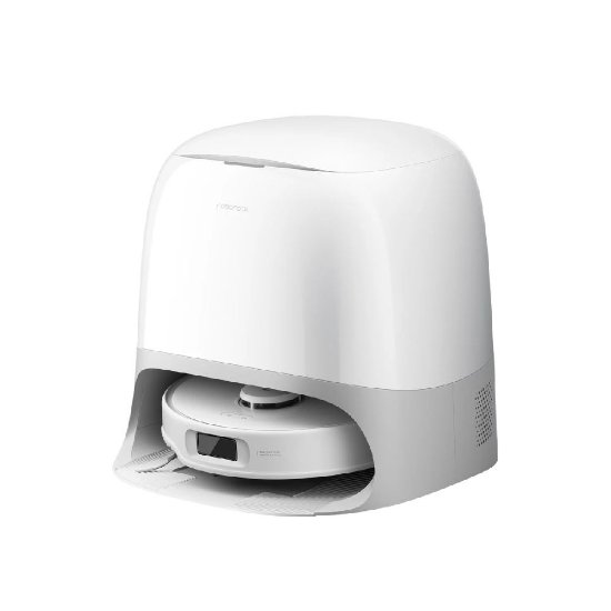 Robotski sesalnik ROBOROCK Q Revo Curv 5a1, postaja za samodejno praznjenje, bel