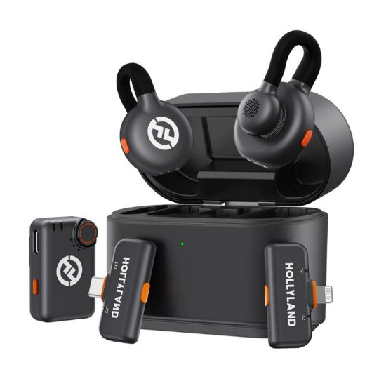 Mikrofon HOLLYLAND Lark M2S Ultimate Combo, črni