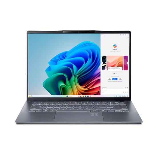 Prenosnik ACER Swift Go 14 AI NX.KYXEX.009 / Snapdragon X Plus X1P-42-100, 16GB, 1TB SSD, Qualcomm Adreno, 14,5" WUXGA 120Hz IPS, Windows 11, sivi