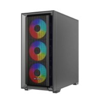 Ohišje BIT FORCE VOLTRON ARGB-4, MIDI, ATX, RGB, črno, window, bez napajalnika