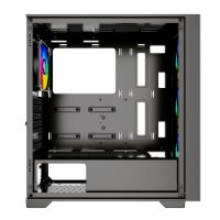 Ohišje BIT FORCE VOLTRON ARGB-4, MIDI, ATX, RGB, črno, window, bez napajalnika