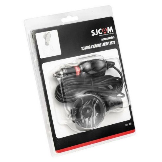 Dodatna oprema za kamere CELLULARLINE, avto držalo s polnilcem za SJCam, črno