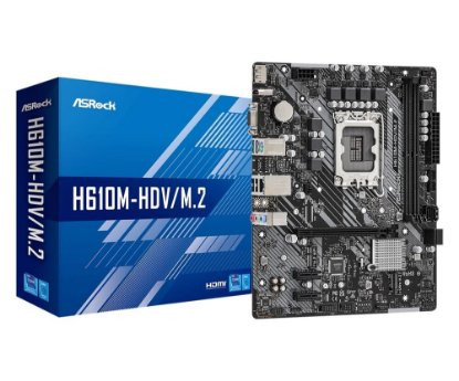Matična plošća ASROCK H610M-HDV/M.2, LGA1700, Intel 12 Gen., 2x DDR4, mATX