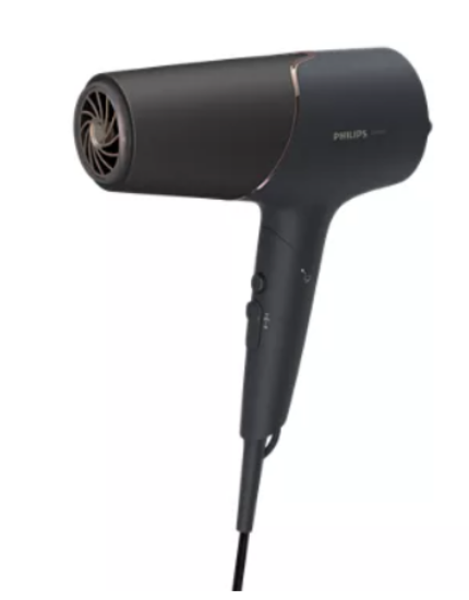 Sušilnik za lase PHILIPS BHD538/30, 2300 W, ThermoShield, difuzor, 8x več ionov, črn