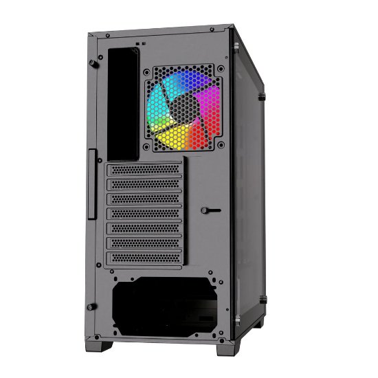 Ohišje BIT FORCE VOLTRON ARGB-4, MIDI, ATX, RGB, črno, window, bez napajalnika