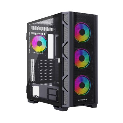 Ohišje BIT FORCE GIANT ARGB-TM4, E-ATX, RGB, črno, window, bez napajalnika