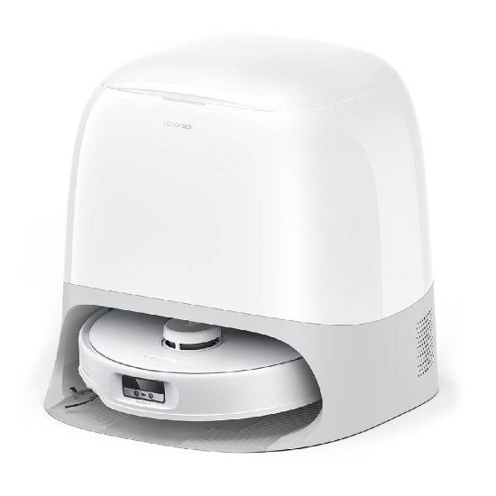 Robotski sesalnik ROBOROCK Q Revo Curv, postaja za samodejno praznjenje, bel