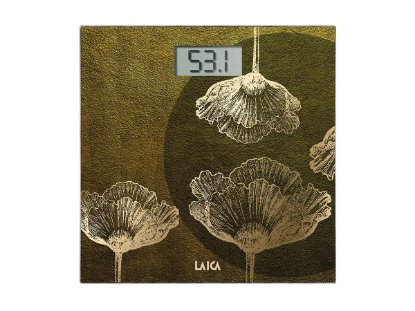 Osebna tehtnica LAICA PS1078 Z, digitalna, 180 kg, steklo, zlata