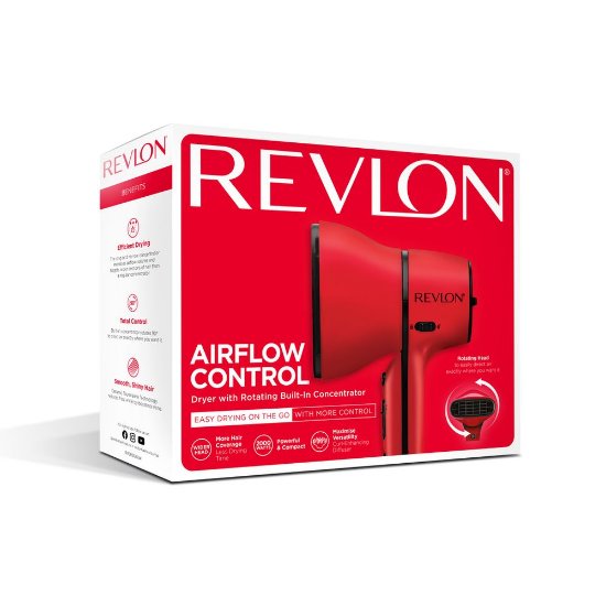 Sušilo za kosu REVLON Airflow Control, 2000W, crveno