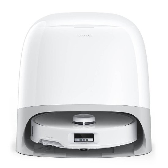 Robotski sesalnik ROBOROCK Q Revo Curv, postaja za samodejno praznjenje, bel