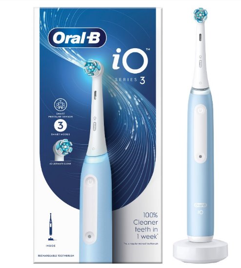 Električna zobna ščetka ORAL-B iO3, Ice blue