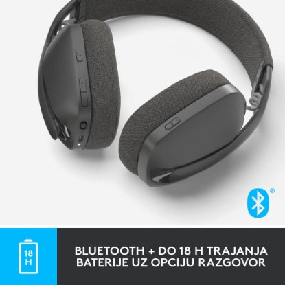 slušalke LOGITECH Zone Vibe 100, brezžične, BT, črne