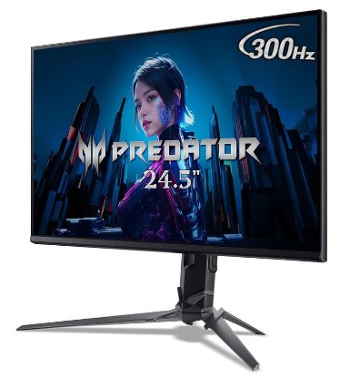Gaming monitor 24,5" ACER XB253Q F, FHD, IPS, 300Hz, 1ms, 250cd/m2, FreeSync, pivot, zvočniki, črn