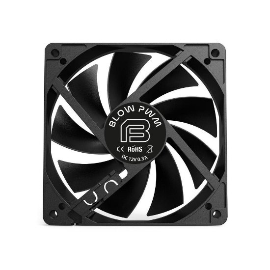 Ventilator BIT FORCE BLOW PWM, 120mm, 2000 okr/min, črni
