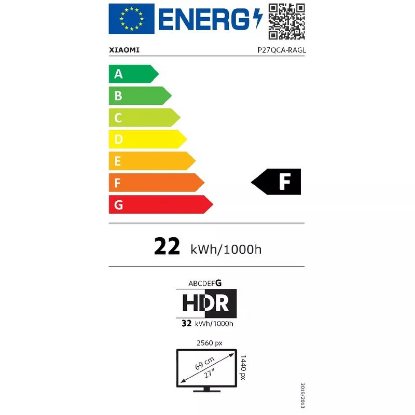 Monitor 27" XIAOMI A27Qi, QHD, IPS, 100Hz, 6ms, 250cd/m2, črn