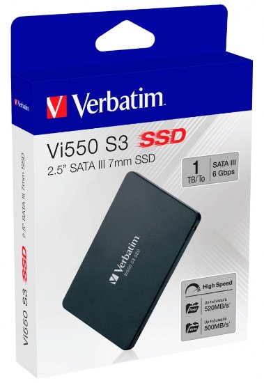 SSD 1TB VERBATIM, Vi550 S3, SATA 3, 2.5", 560/535 MB/s