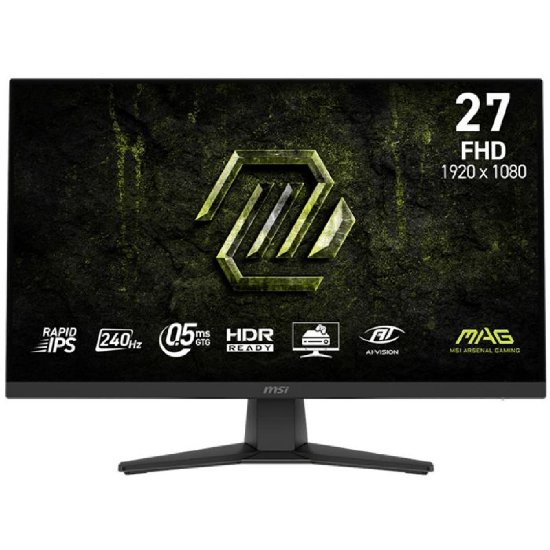 Monitor 27" MSI MAG 272F X24, IPS, WQHD, FHD, 240Hz, 1ms, 300cd/m2, FreeSync, črn