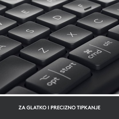 LOGITECH Ergo K860 tipkovnica, ergonomska, brezžična, črna.