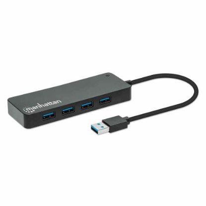 USB HUB MANHATTAN, 7-portni USB 3.2 Gen1, črni