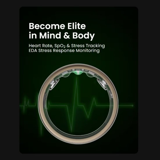 Pametni prstan AMAZFIT Helio Ring, velikost 10, spremljanje aktivnosti, titan