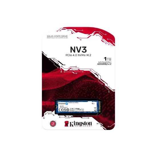 SSD 1TB KINGSTON NV3 SNV3S/1000G, M.2 NVME PCIe 4.0, 2280, maks do 6000/4000 MB/s