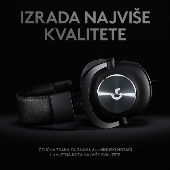 slušalke LOGITECH Gaming G PRO X, 7.1, črne