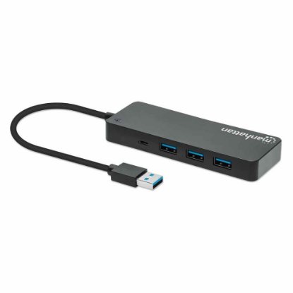 USB HUB MANHATTAN, 7-portni USB 3.2 Gen1, črni