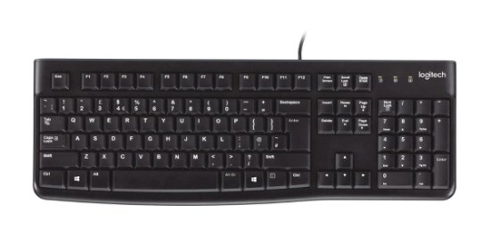 Tipkovnica LOGITECH K120, črna, USB, retail