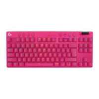 Tipkovnica LOGITECH G Pro X TKL LIGHTSPEED, mehanička, tactile, brezžična, RGB, roza