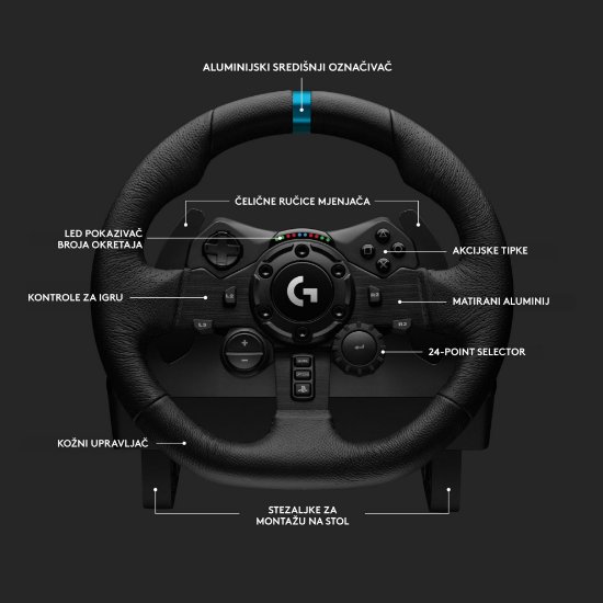 Volan LOGITECH G923 Trueforce Sim Racing Wheel, Gaming, PC/PS4/PS5, USB