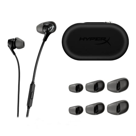 Slušalke HyperX Cloud Earbuds II, stereo, in-ear, mikrofon, črne
